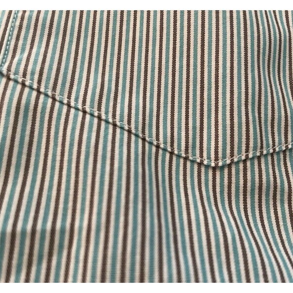 J Crew Shirtings VTG 2 Ply Cotton Striped Button Shirt Preppy Business Soft L - Picture 10 of 10